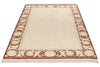 4x7 Ivory and Brown Turkish Anatolian Rug