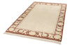 4x7 Ivory and Brown Turkish Anatolian Rug