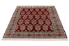 5x6 Red and Light Blue Turkish Anatolian Rug