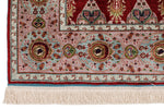 5x6 Red and Light Blue Turkish Anatolian Rug