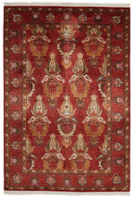 4x6 Red Turkish Silk Rug