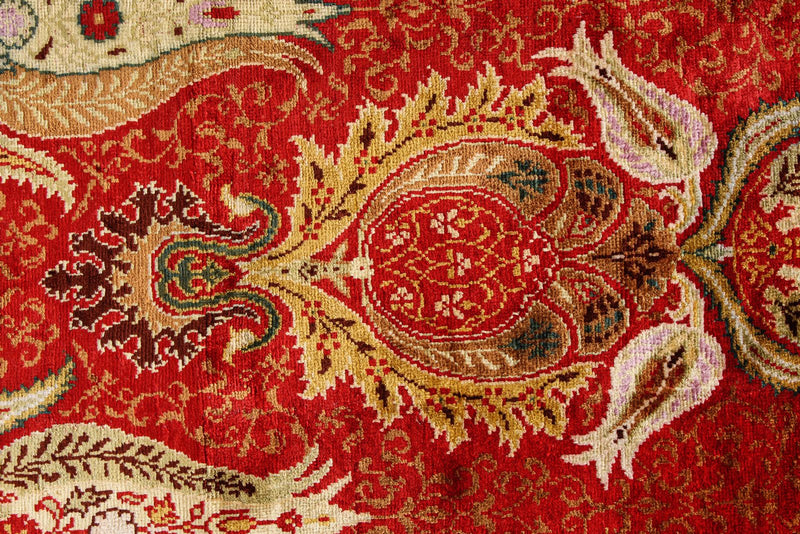 4x6 Red Turkish Silk Rug