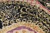 4x6 Black and Purple Turkish Silk Rug