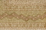 5x7 Ivory and Light Green Turkish Anatolian Rug