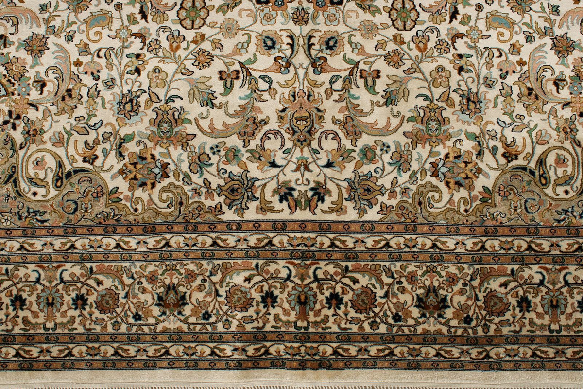 6x6 Ivory Turkish Anatolian Rug