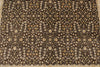 6x8 Brown and Ivory Turkish Silk Rug