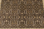 6x8 Brown and Ivory Turkish Silk Rug