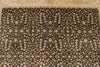 6x8 Brown and Ivory Turkish Silk Rug