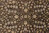 6x8 Brown and Ivory Turkish Silk Rug