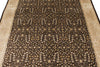 6x8 Brown and Ivory Turkish Silk Rug