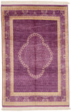 4x7 Purple and Purple Turkish Anatolian Rug