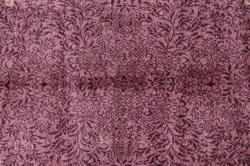 4x7 Purple and Purple Turkish Anatolian Rug