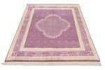 4x7 Purple and Purple Turkish Anatolian Rug