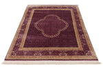 4x7 Purple and Purple Turkish Anatolian Rug