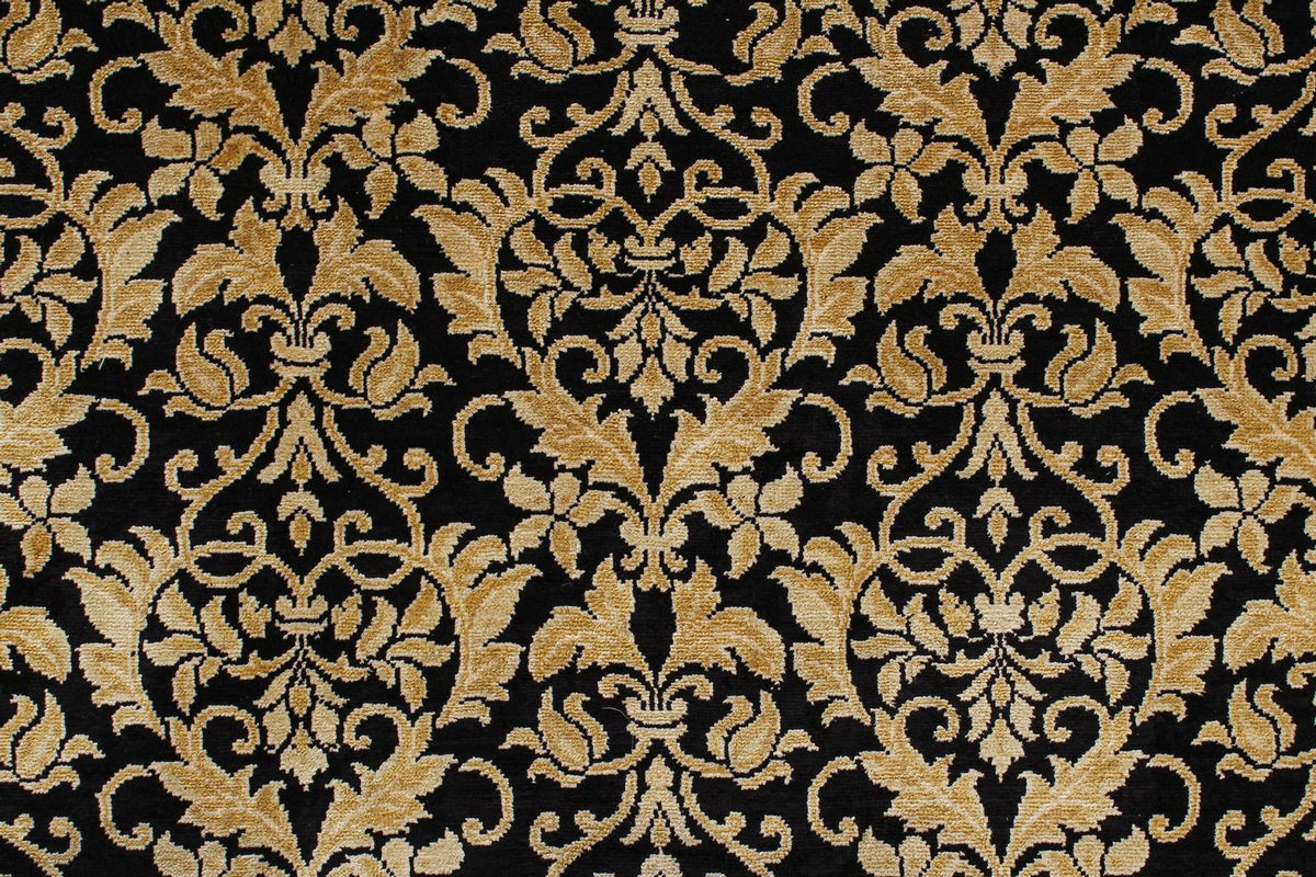 7x10 Black and Gold Turkish Anatolian Runner