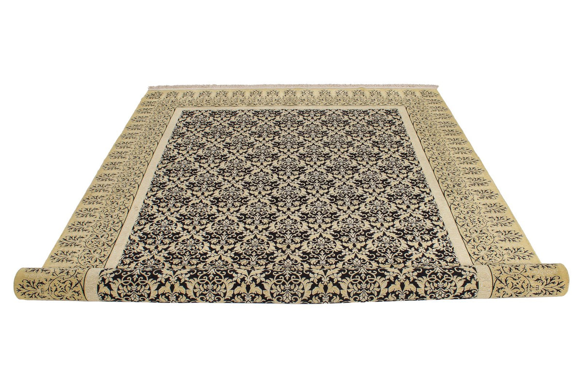 7x10 Black and Gold Turkish Anatolian Runner