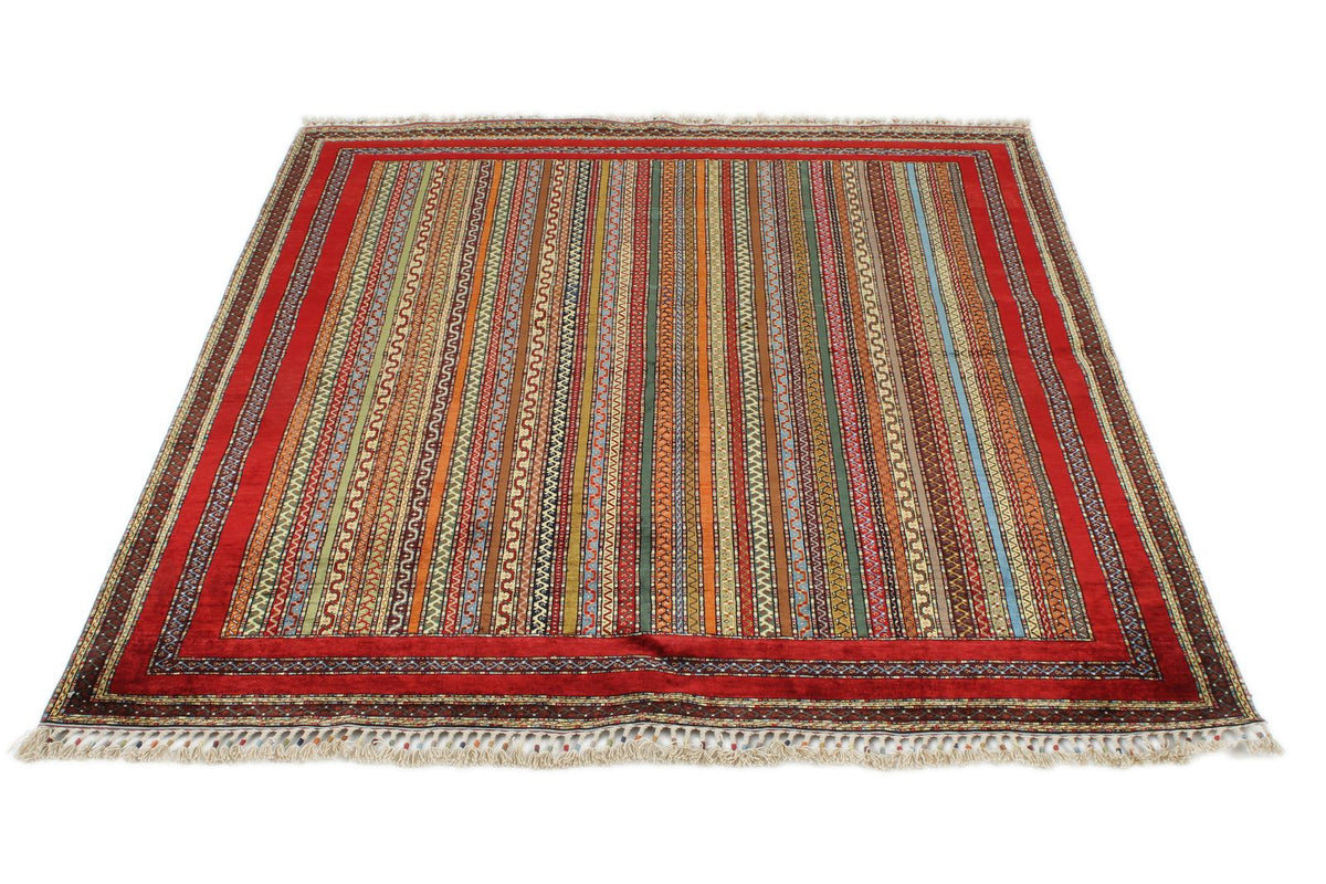5x6 Multicolor Turkish Tribal Rug