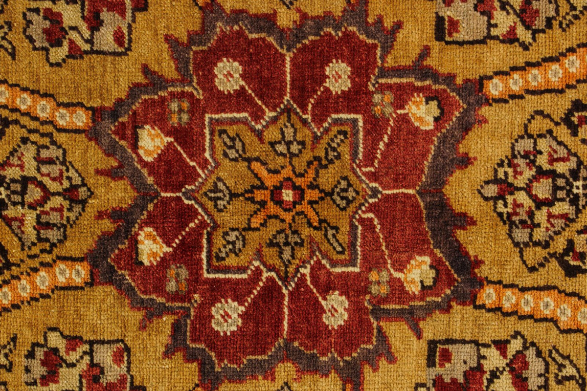 4x8 Red and Orange Turkish Tribal Rug