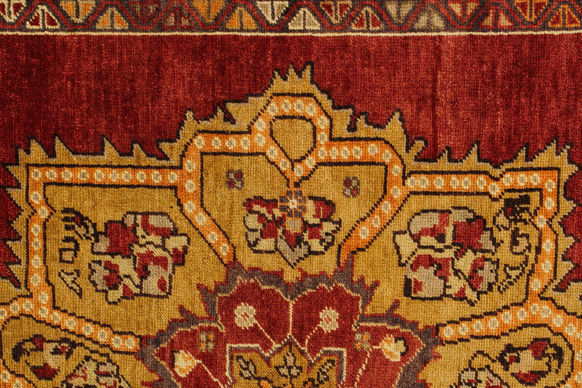 4x8 Red and Orange Turkish Tribal Rug