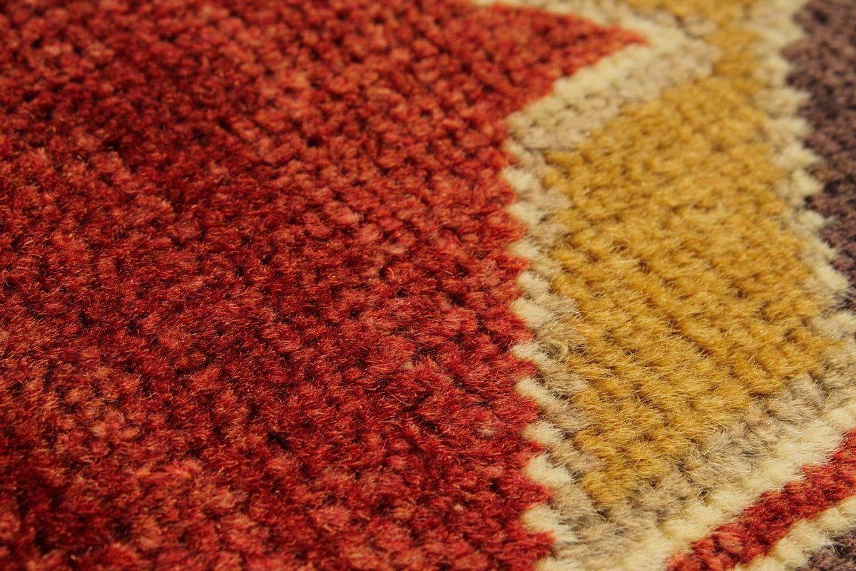 4x8 Red and Orange Turkish Tribal Rug