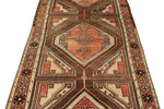 4x15 Red and Brown Turkish Tribal Runner