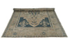 6x9 Ivory and Light Blue Anatolian Turkish Tribal Rug