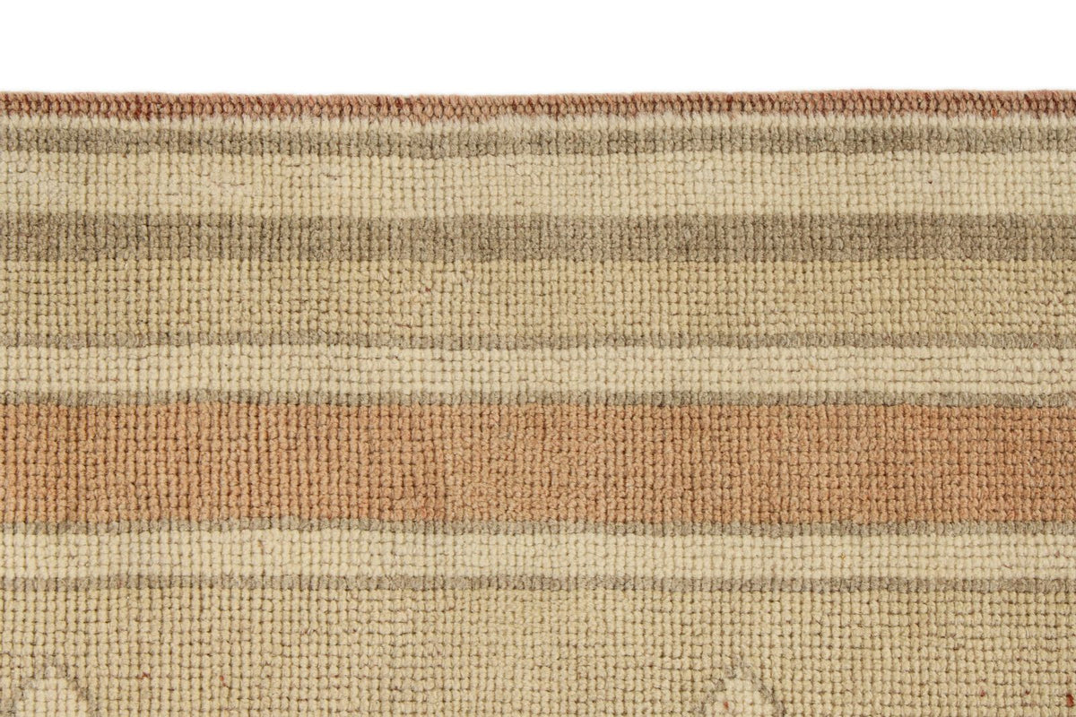 7x11 Blue and Beige Turkish Tribal Rug