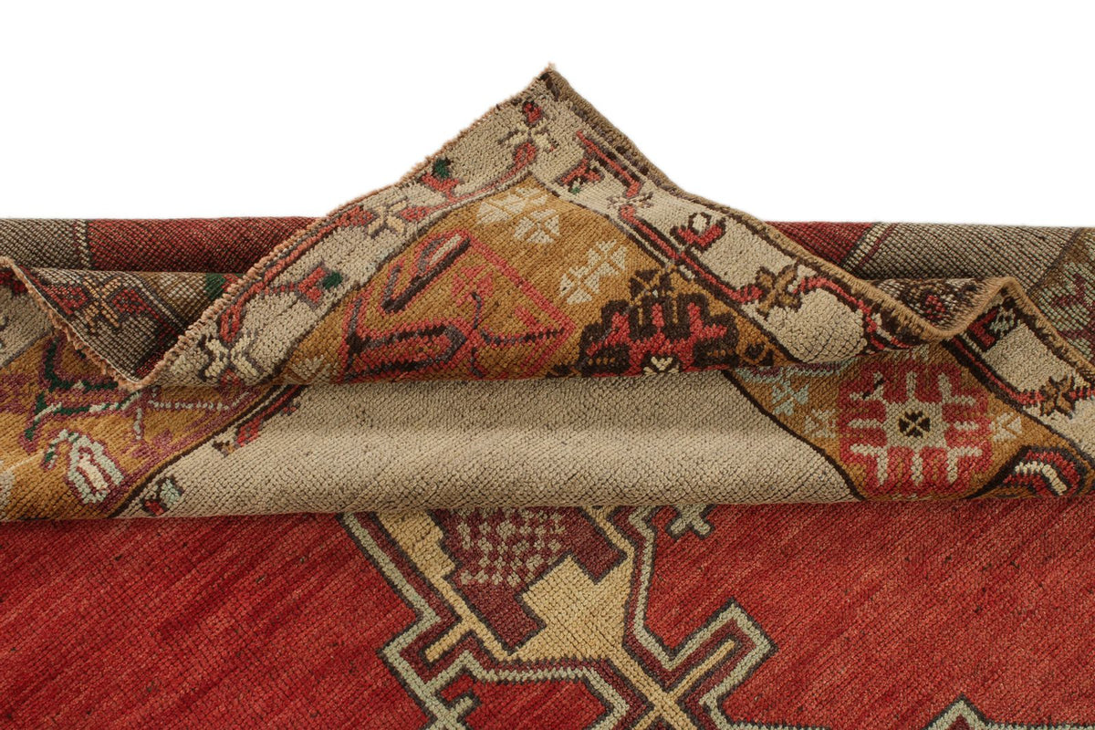 6x10 Red and Gray Turkish Tribal Rug