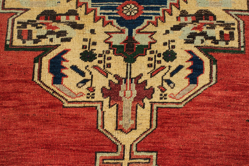 6x10 Red and Gray Turkish Tribal Rug