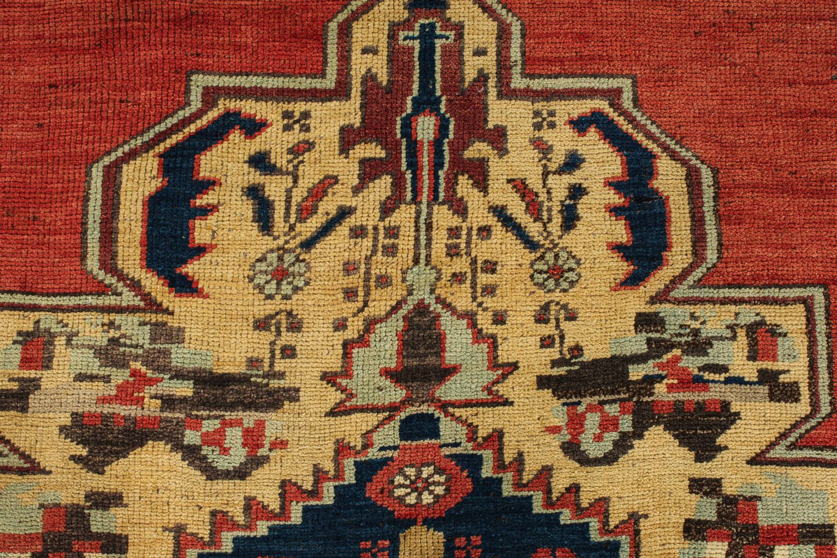 6x10 Red and Gray Turkish Tribal Rug