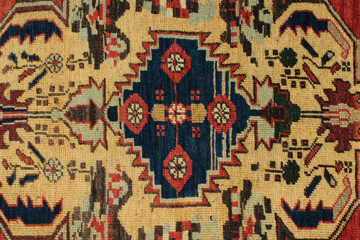 6x10 Red and Gray Turkish Tribal Rug