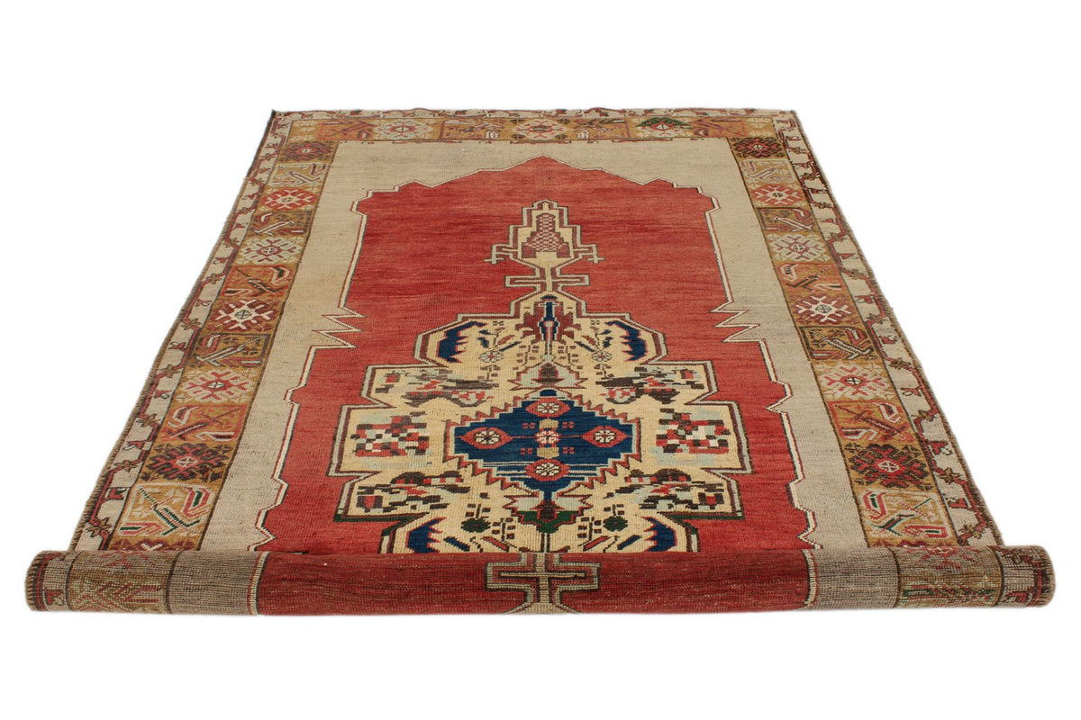 6x10 Red and Gray Turkish Tribal Rug
