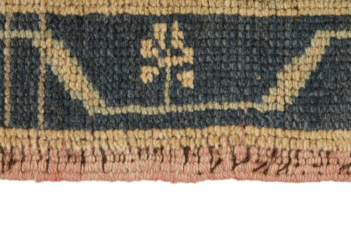 5x8 Ivory and Navy Turkish Tribal Rug