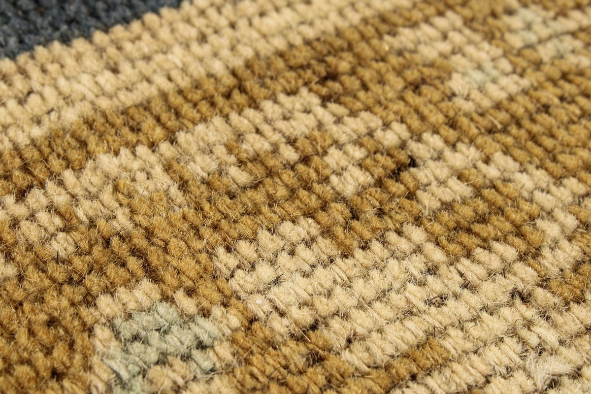 5x8 Ivory and Navy Turkish Tribal Rug