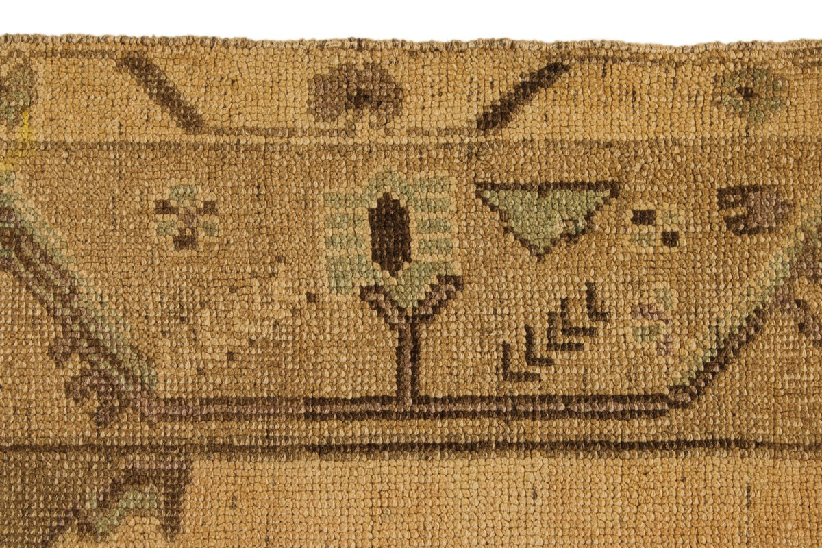 5x9 Ivory and Gray Turkish Tribal Rug