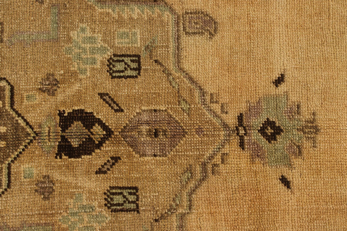 5x9 Ivory and Gray Turkish Tribal Rug