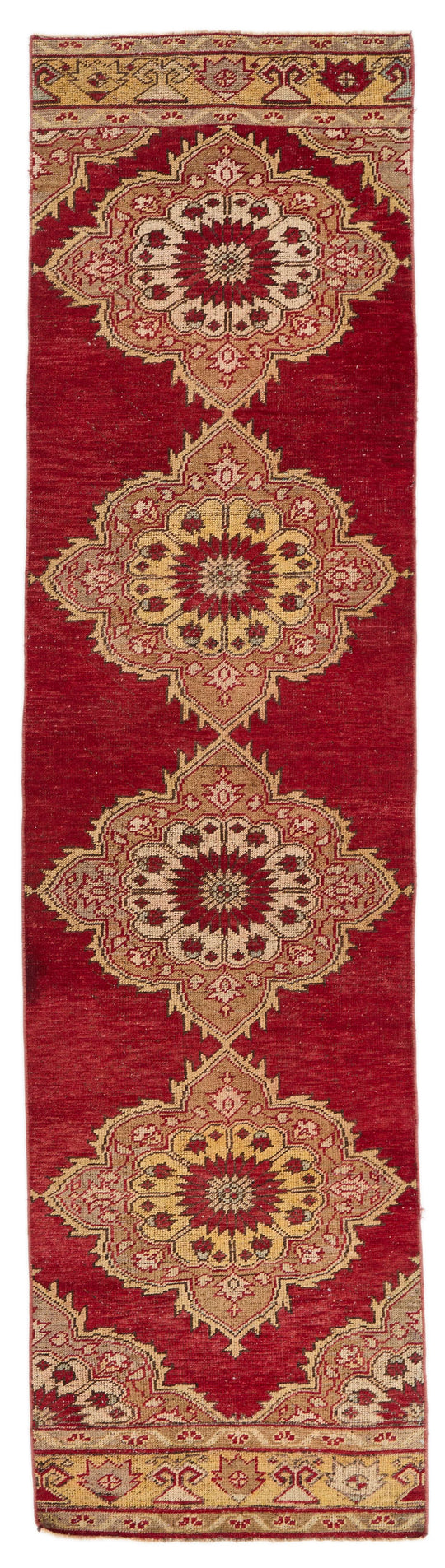 3x11 Red and Gold Turkish Tribal Runner
