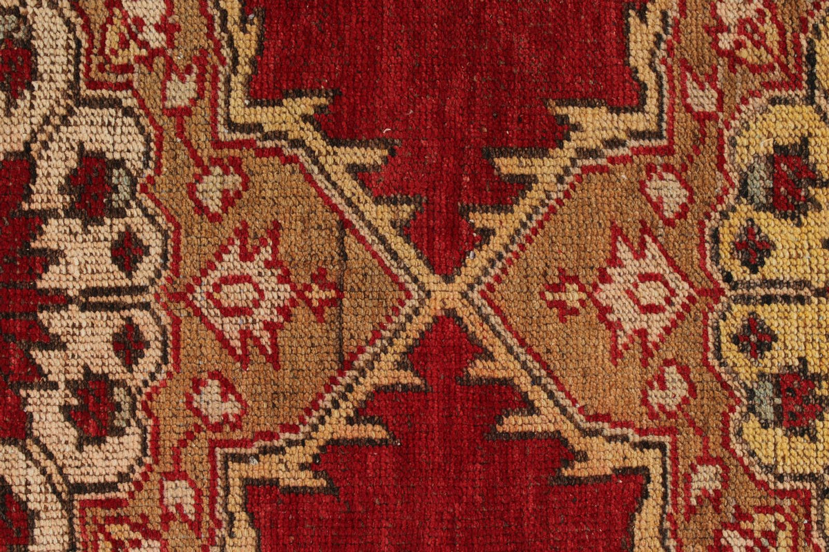 3x11 Red and Gold Turkish Tribal Runner