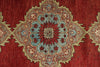 3x11 Red and Beige Turkish Tribal Runner