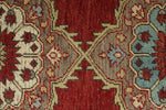 3x11 Red and Beige Turkish Tribal Runner