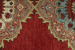 3x11 Red and Beige Turkish Tribal Runner