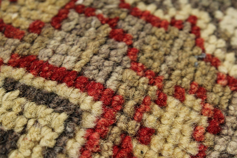 3x11 Red and Beige Turkish Tribal Runner