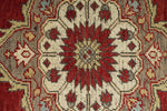 3x11 Red and Beige Turkish Tribal Runner
