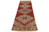3x11 Red and Beige Turkish Tribal Runner