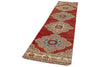 3x11 Red and Beige Turkish Tribal Runner