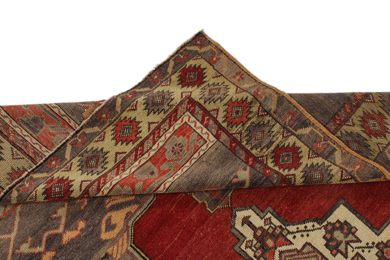 5x11 Red and Gray Turkish Tribal Runner