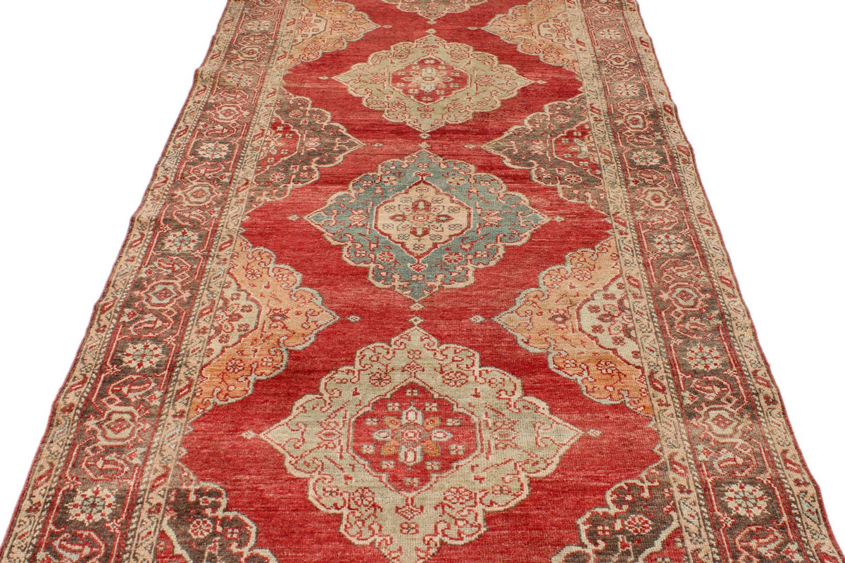 5x25 Red and Brown Turkish Tribal Runner