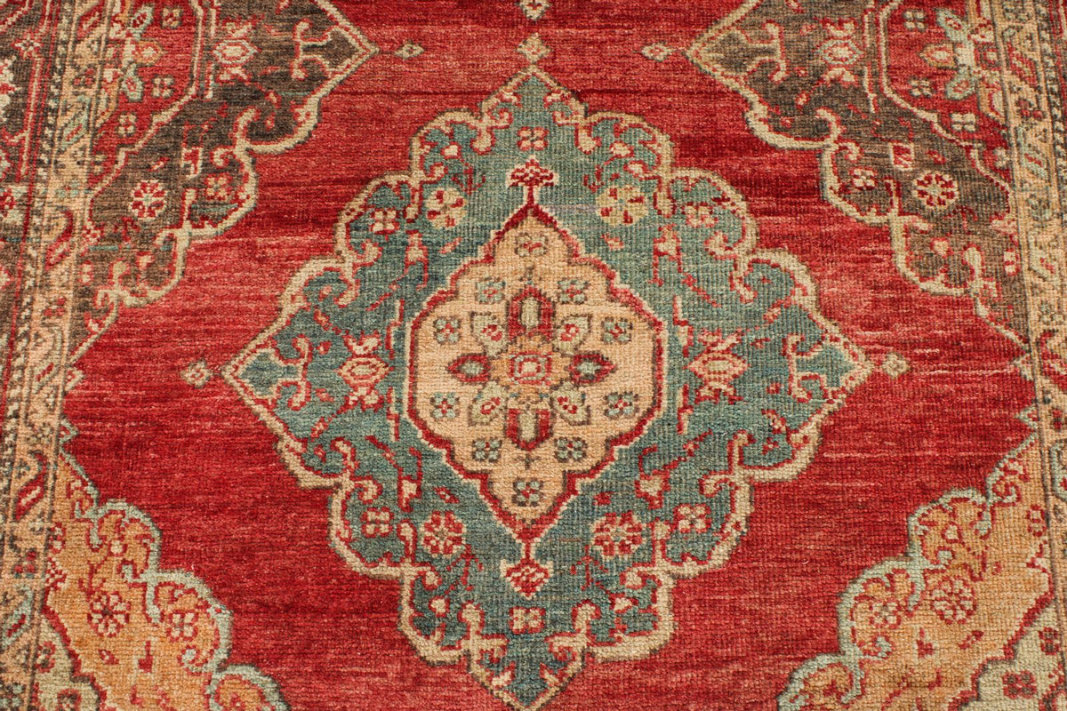 5x25 Red and Brown Turkish Tribal Runner