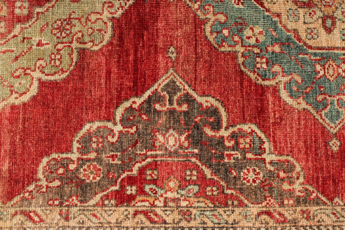 5x25 Red and Brown Turkish Tribal Runner