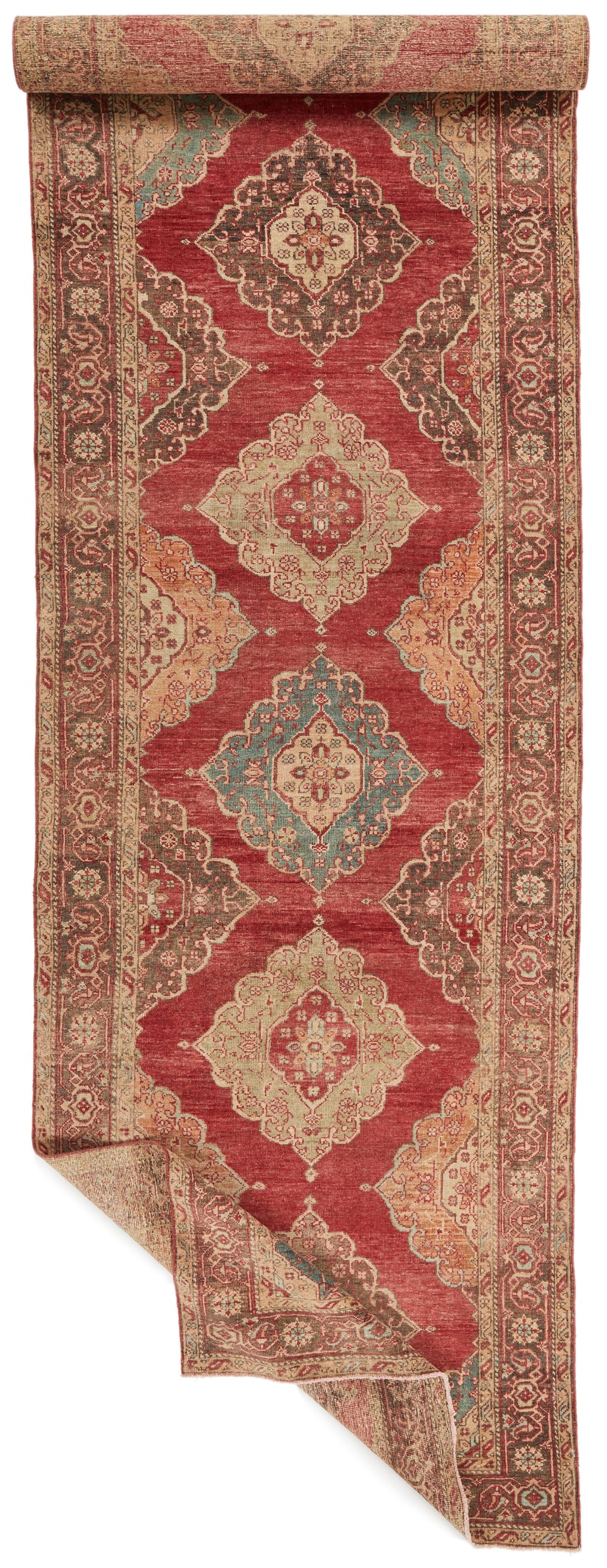 5x25 Red and Brown Turkish Tribal Runner